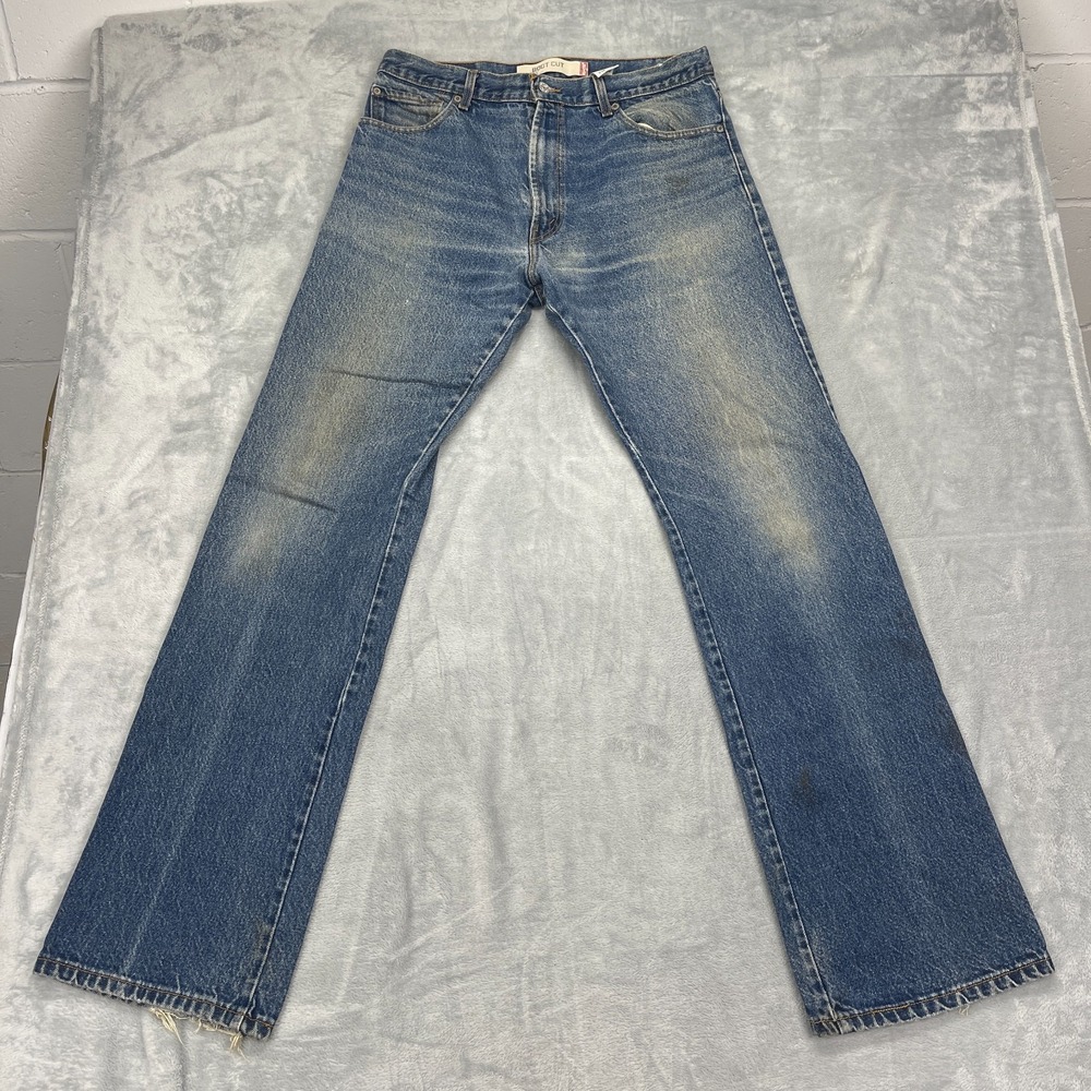 Levi's Jeans Mens 36x36 (34x36) Blue Denim Medium Wash Red Tab 517 Bootcut Leg